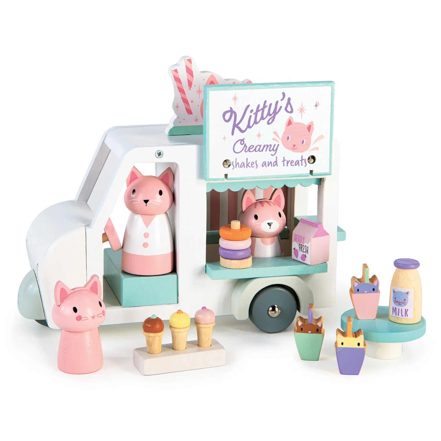 Tender Leaf Toys - Kittys Milkshake Van