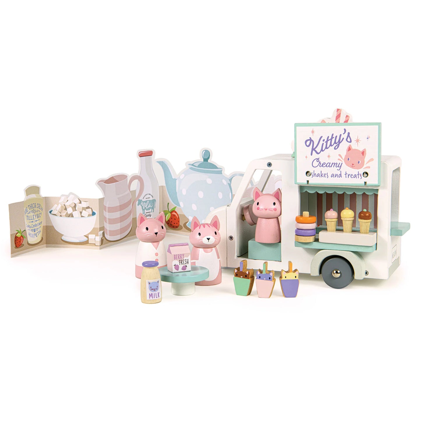 Tender Leaf Toys - Kittys Milkshake Van