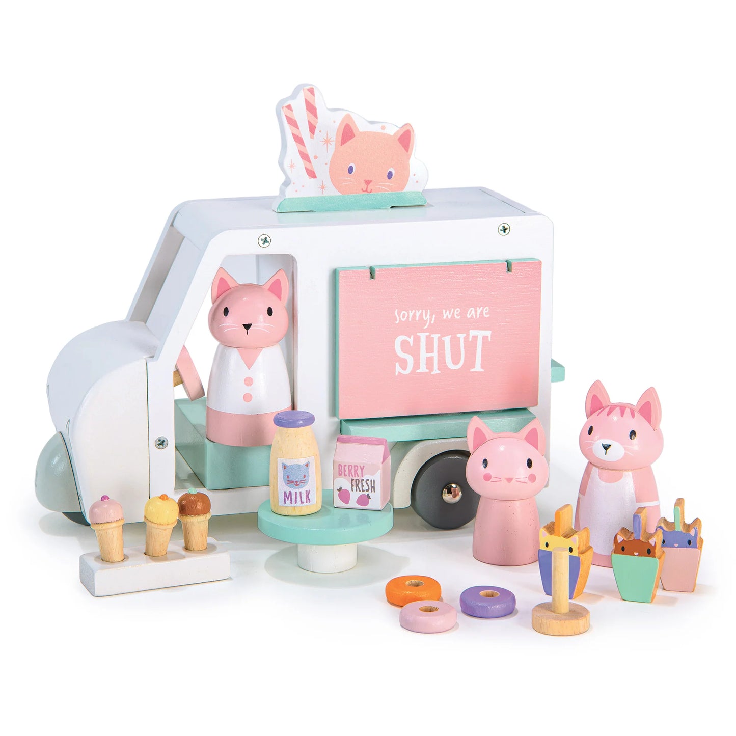 Tender Leaf Toys - Kittys Milkshake Van