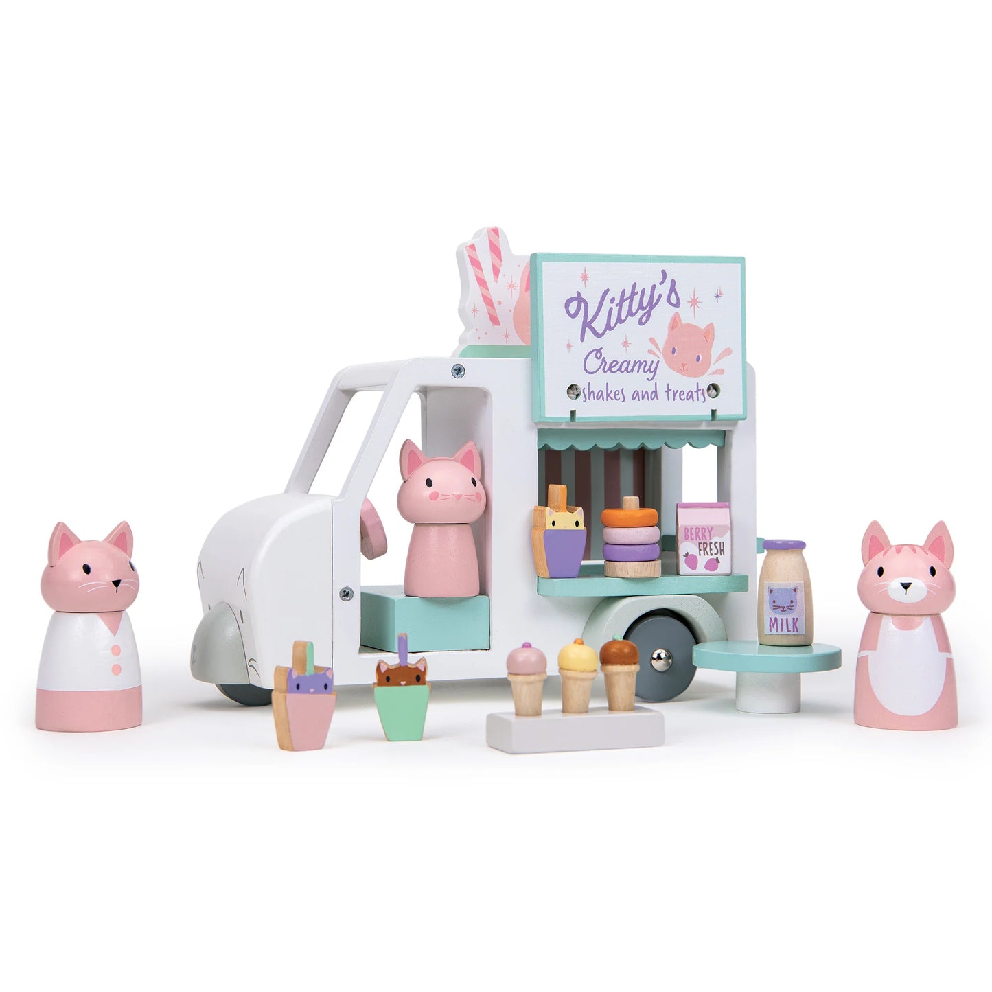 Tender Leaf Toys - Kittys Milkshake Van