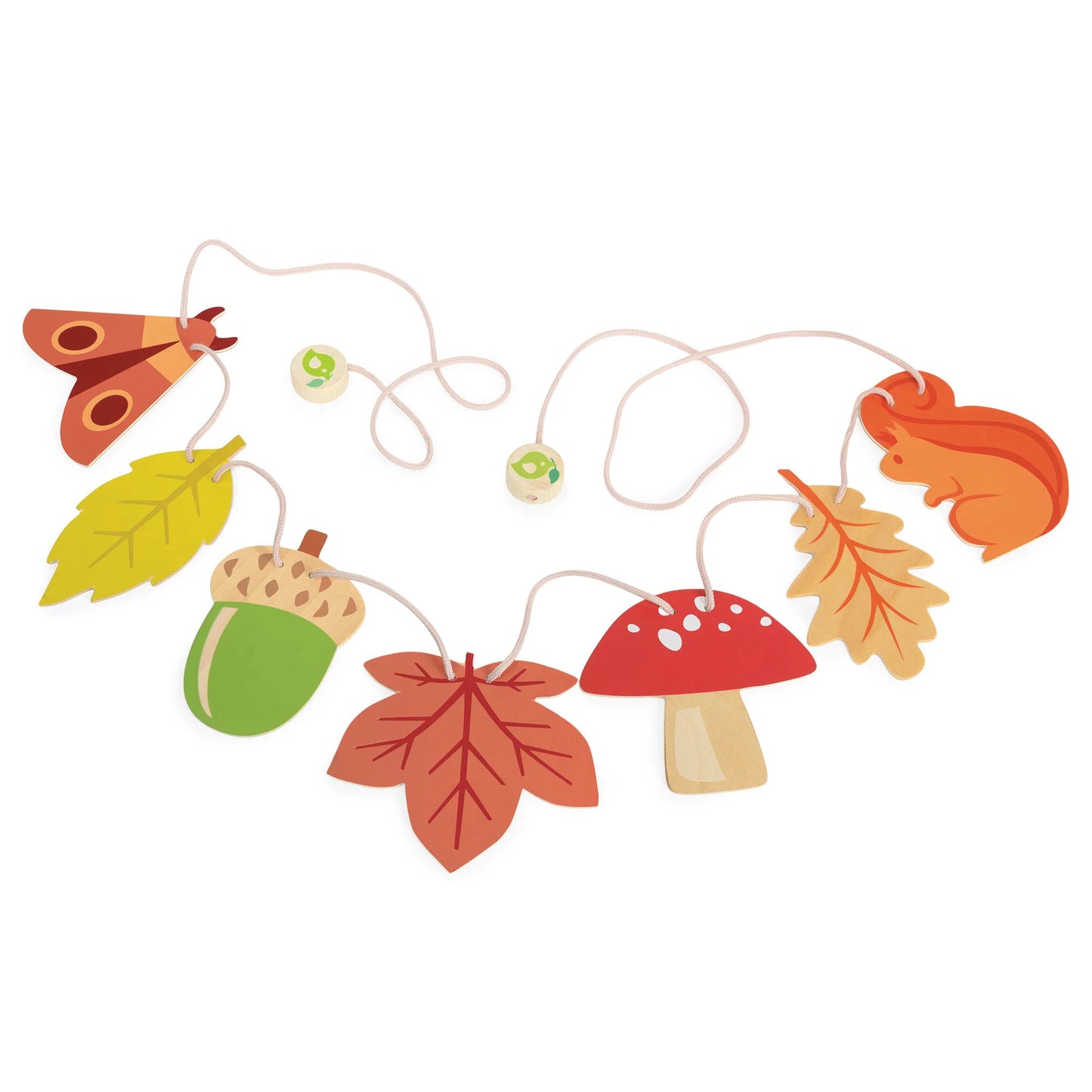 Tender Leaf - Wooden Autumn Woodland Bunting