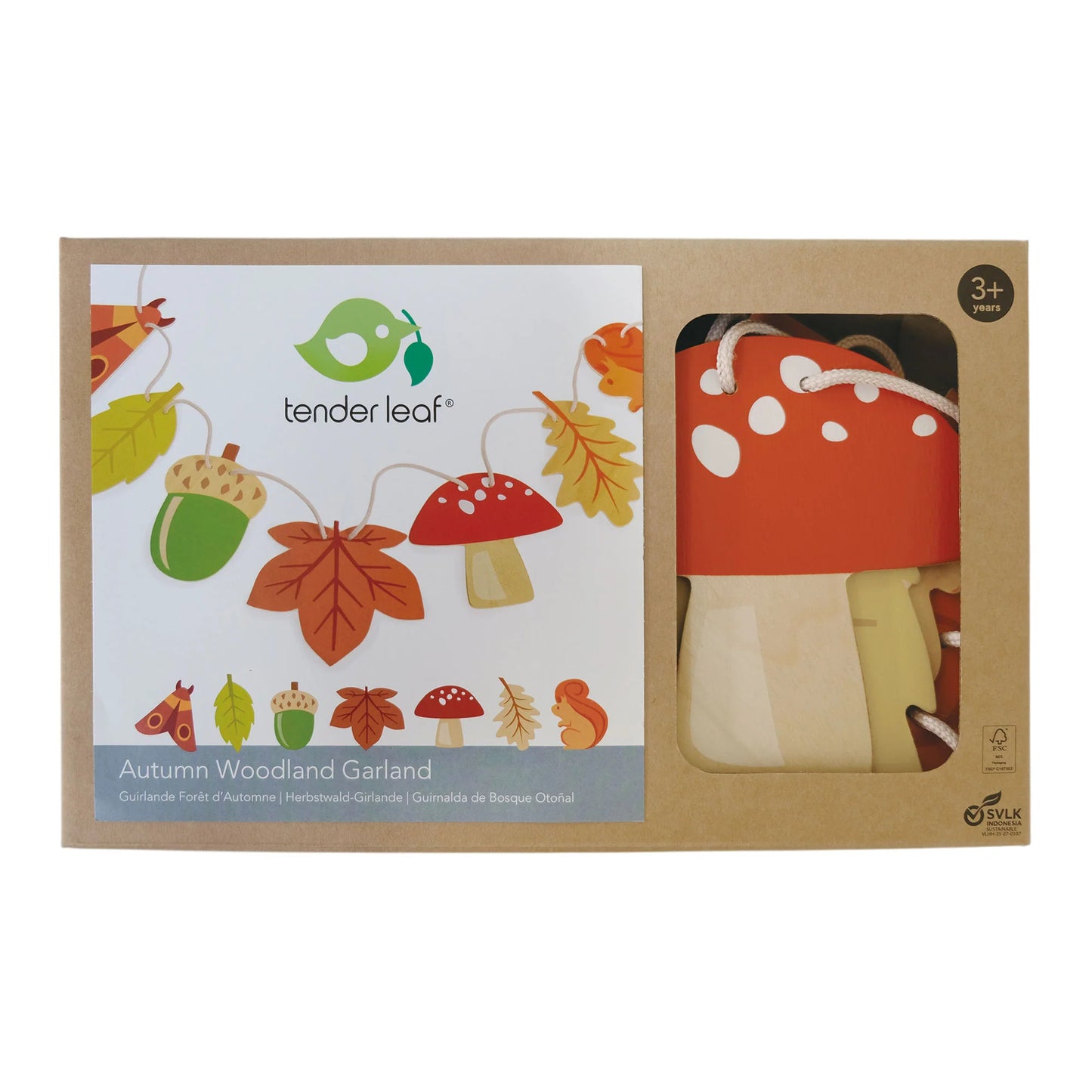 Tender Leaf - Wooden Autumn Woodland Bunting
