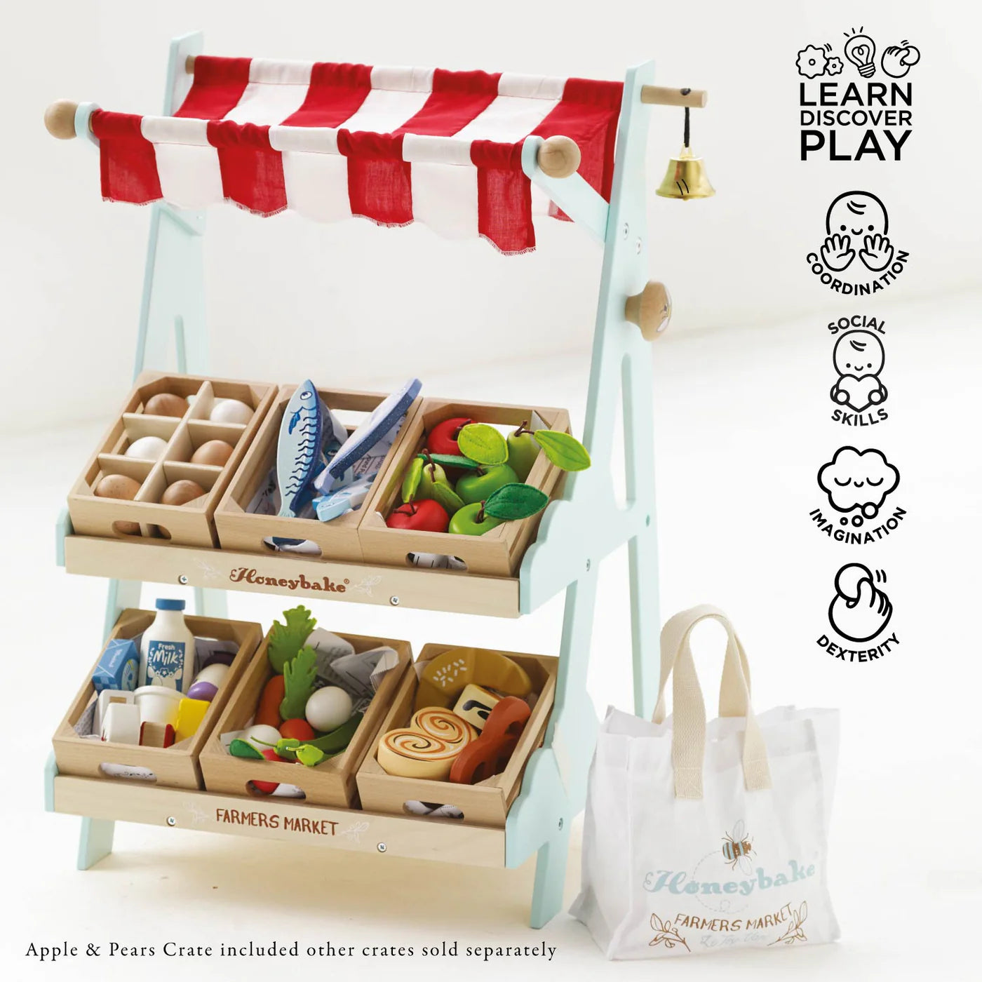 Le Toy Van - Wooden Market Stall & Fruit Play Food