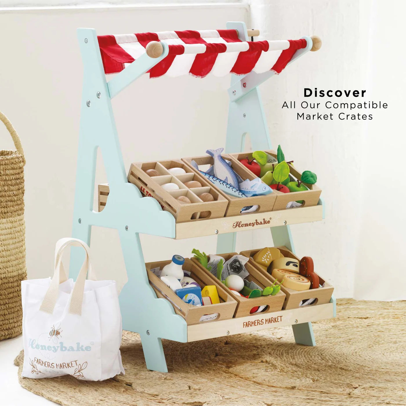 Le Toy Van - Wooden Market Stall & Fruit Play Food