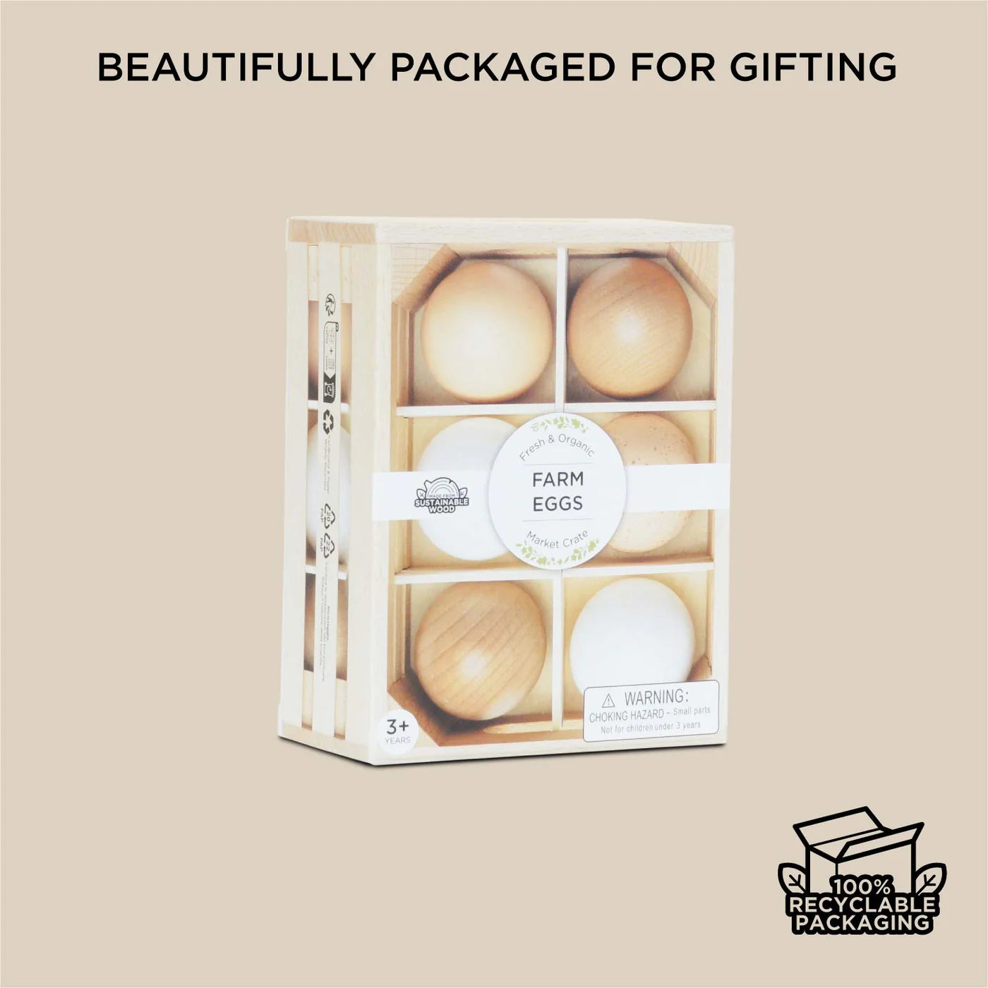 Le Toy Van - Wooden Farm Eggs Market Crate