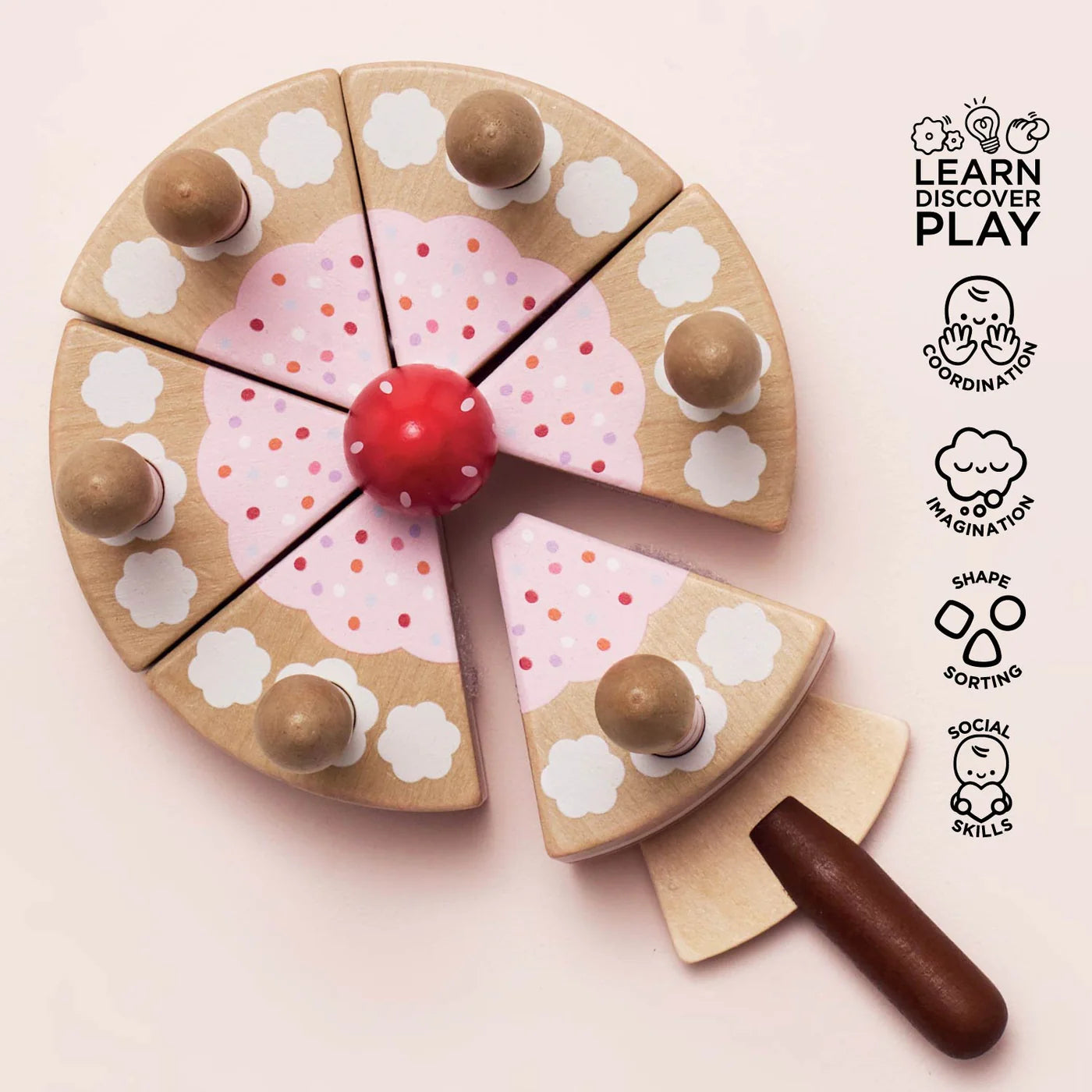 Le Toy Van - Wooden Sliceable Birthday Cake & Candles
