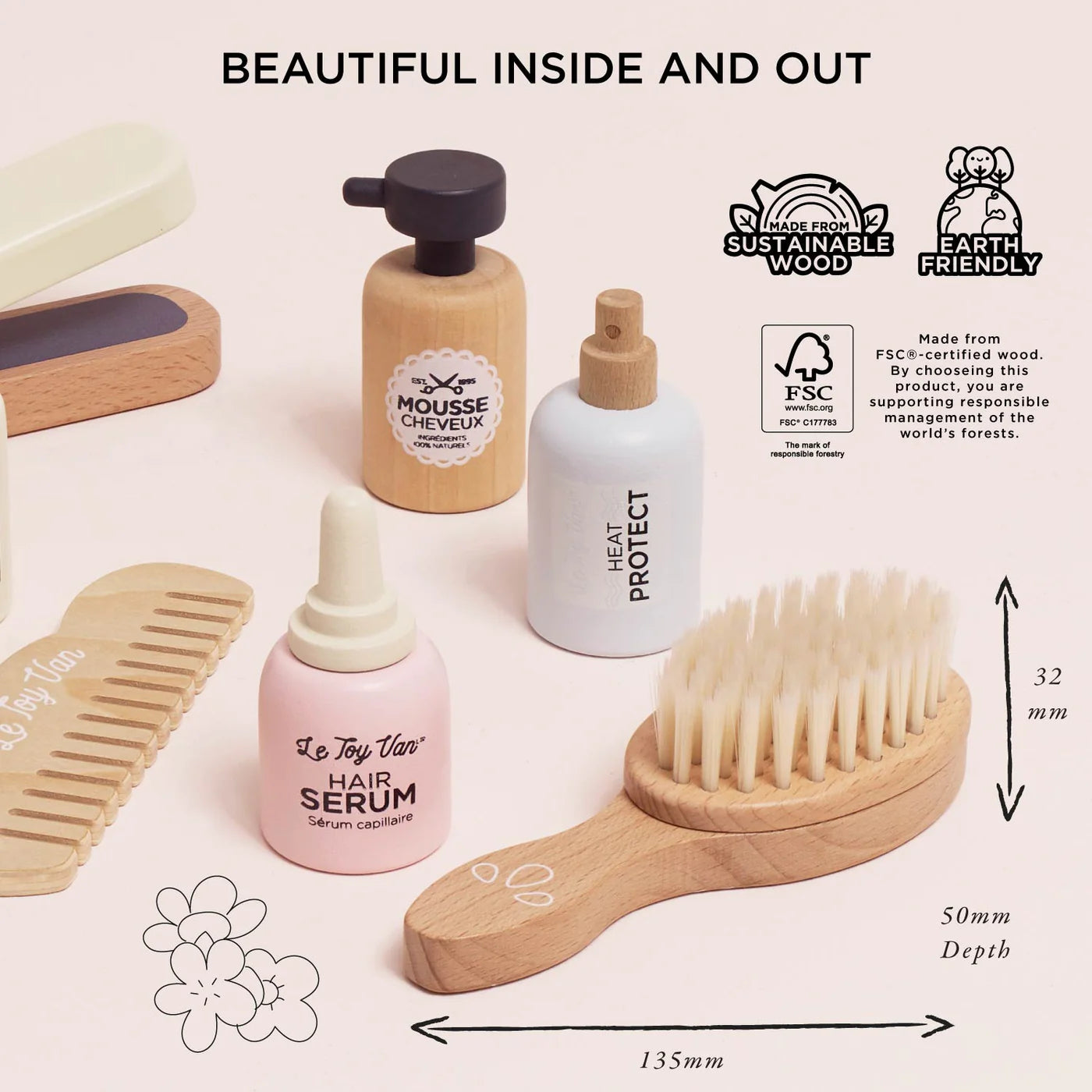 Le Toy Van - Wooden Hair Care & Straighteners Set