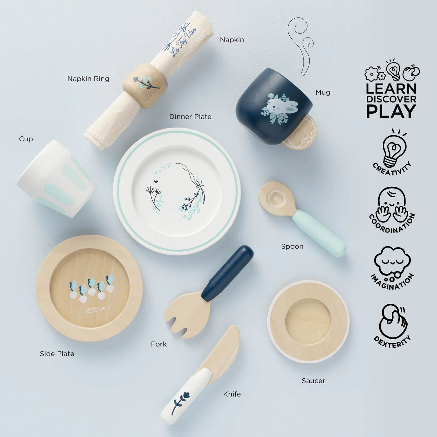Le Toy Van - Wooden Cutlery & Dinner Set