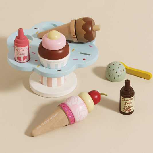 Le Toy Van - Wooden Ice Cream Stand & Toppings