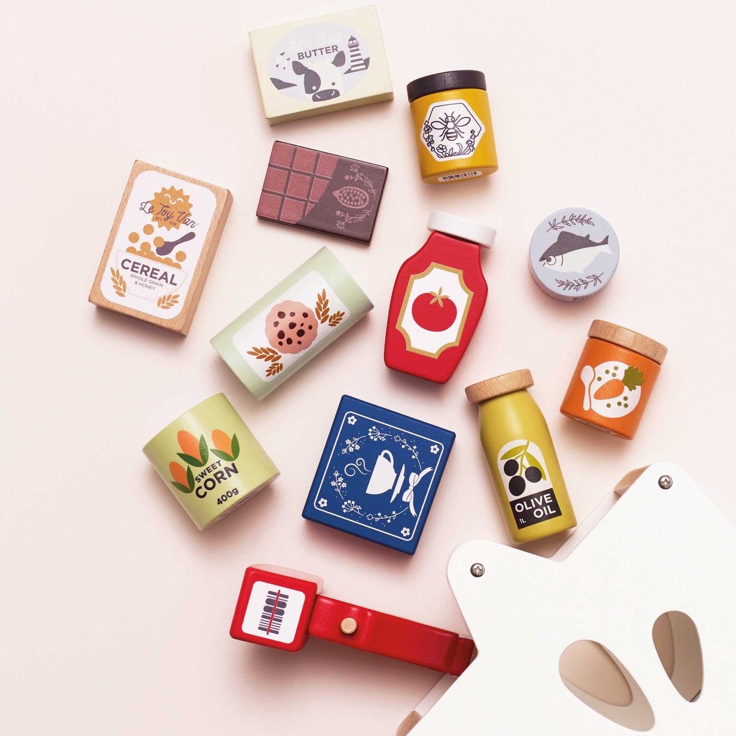 Le Toy Van - Wooden Groceries Basket Set & Scanner