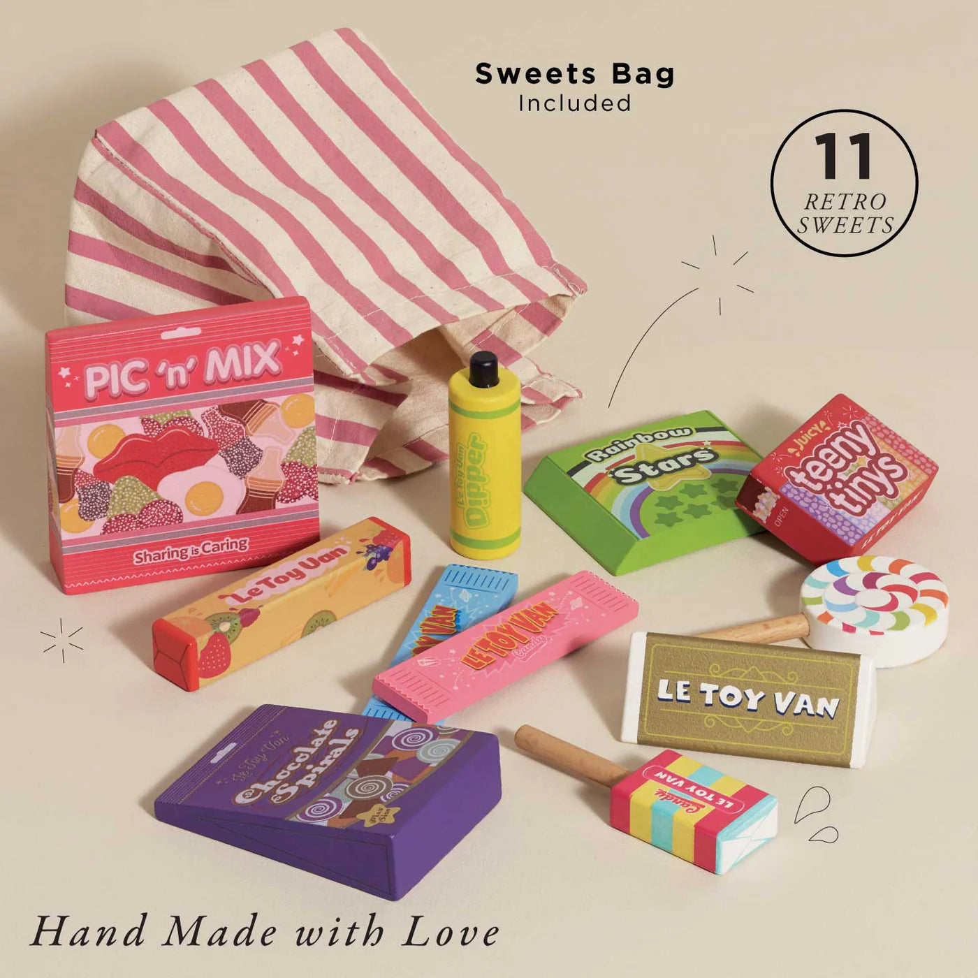 Le Toy Van - Wooden Retro Sweets and Candy Roleplay Set