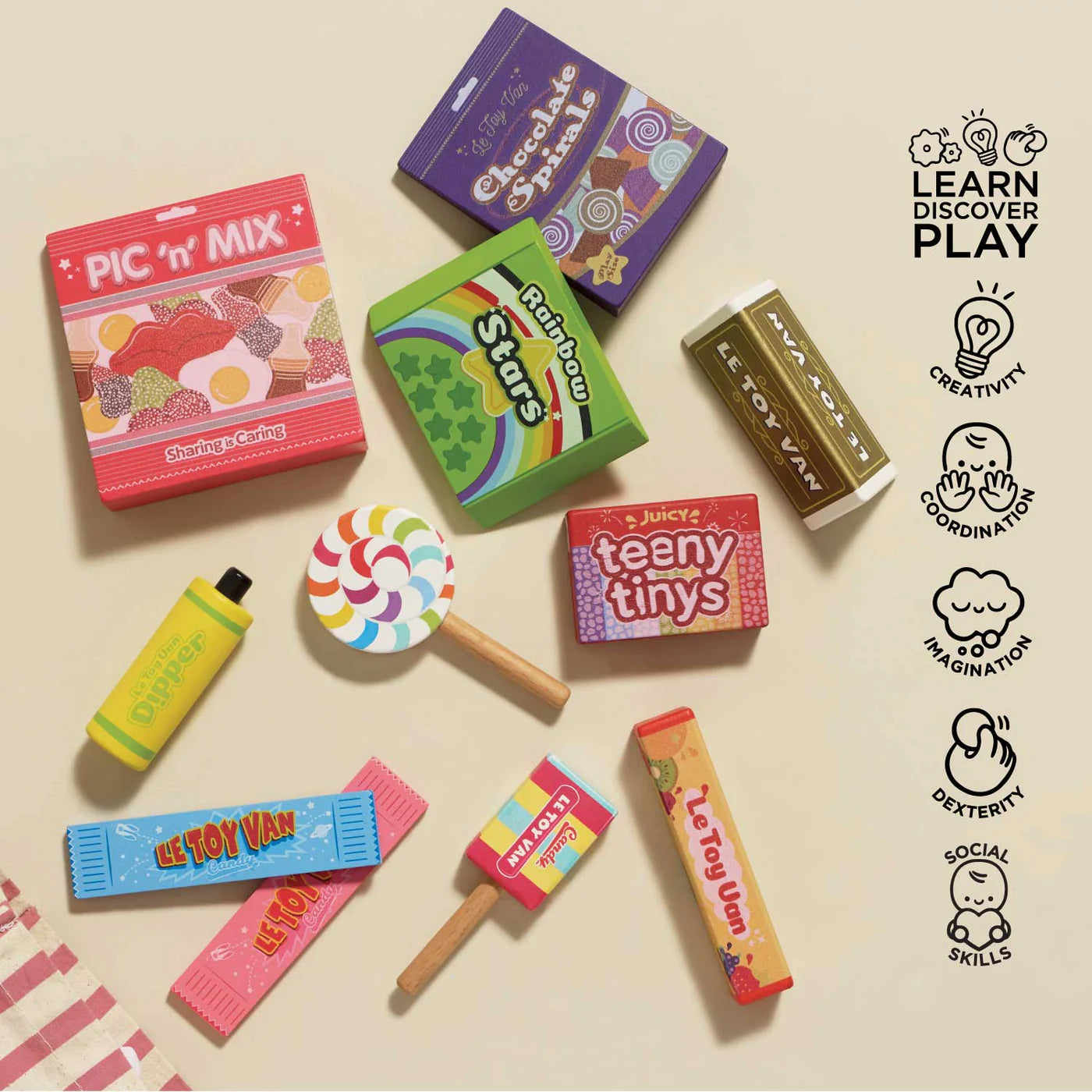 Le Toy Van - Wooden Retro Sweets and Candy Roleplay Set