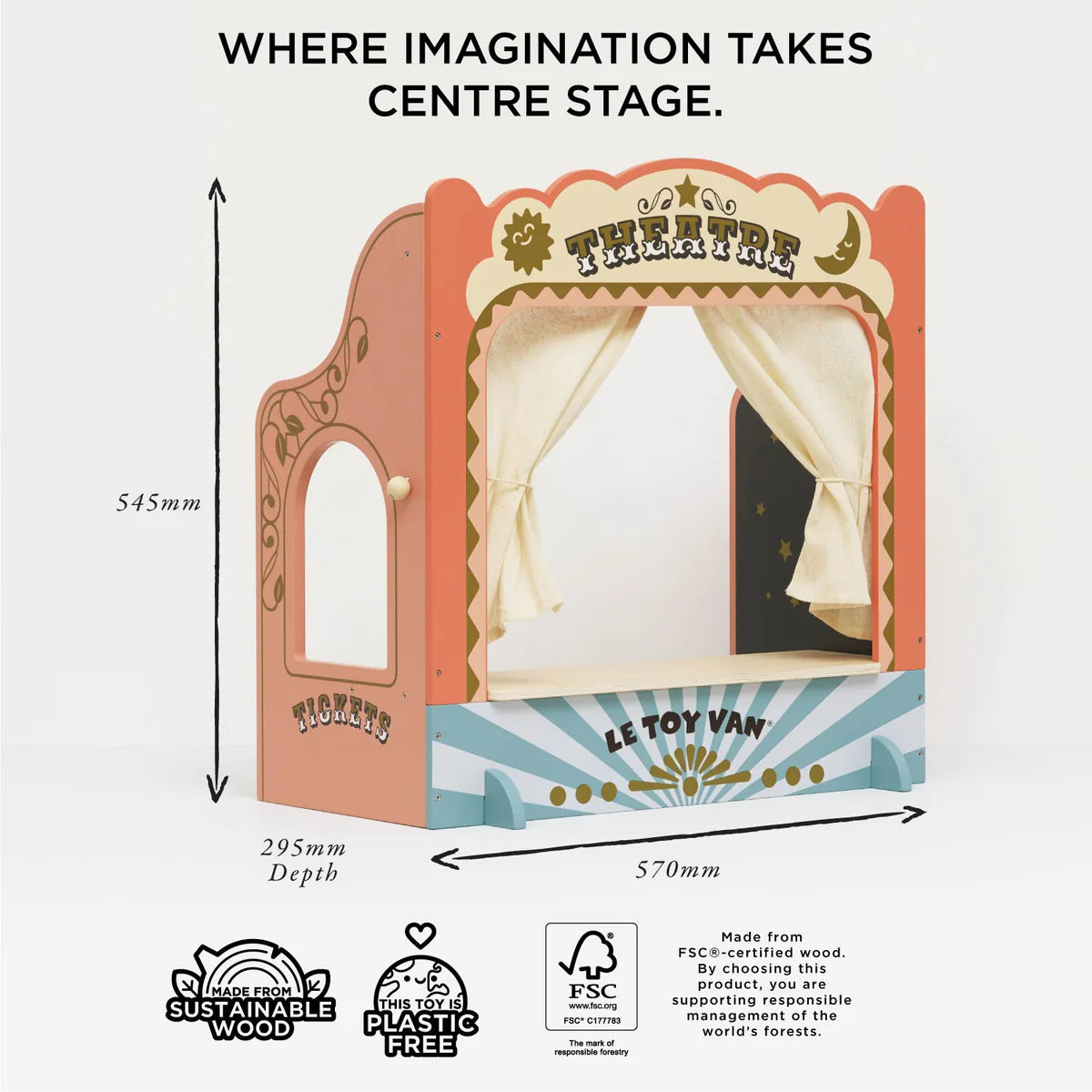 Le Toy Van - Wooden Tabletop Puppet Theatre