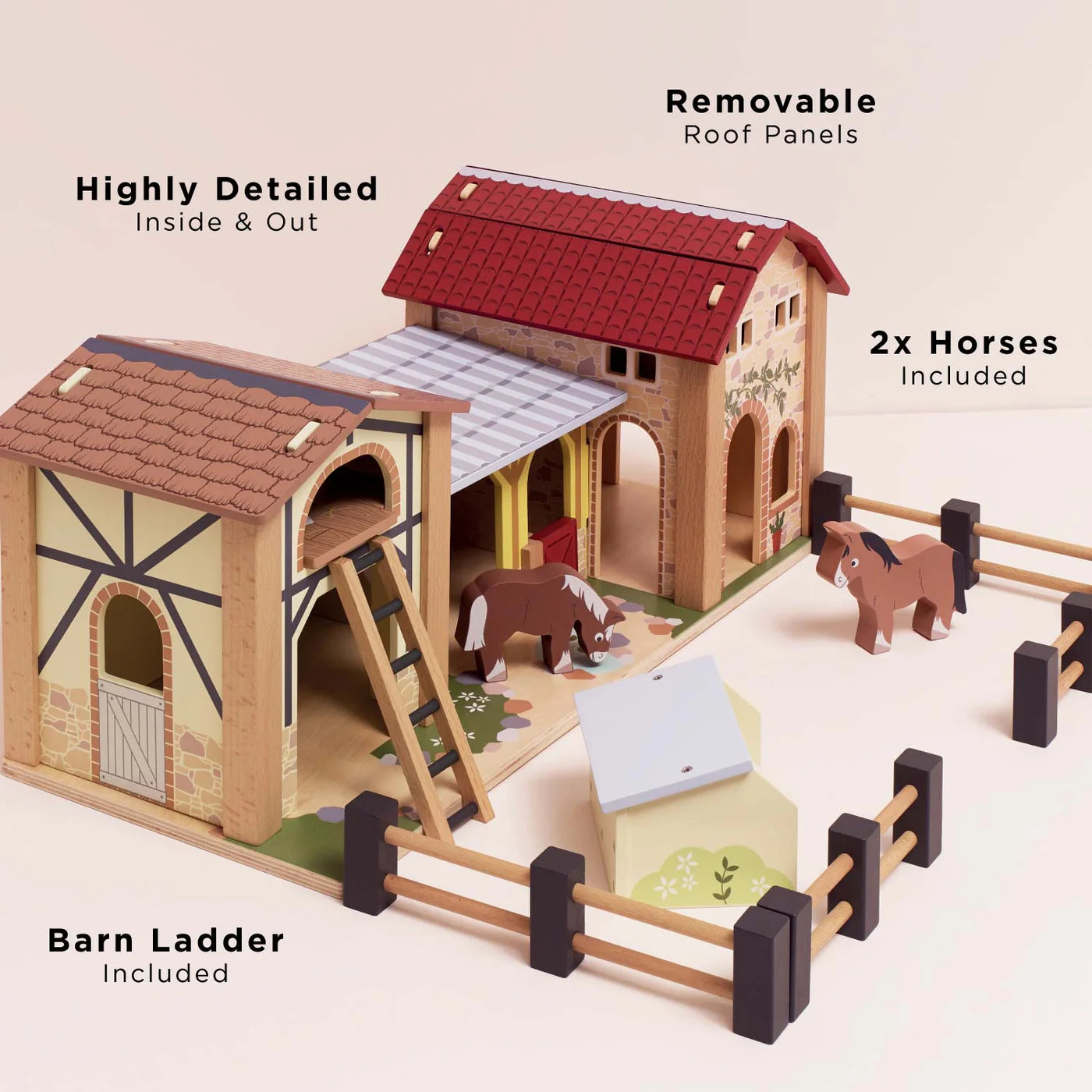 Le Toy Van - Wooden Farmyard Stables