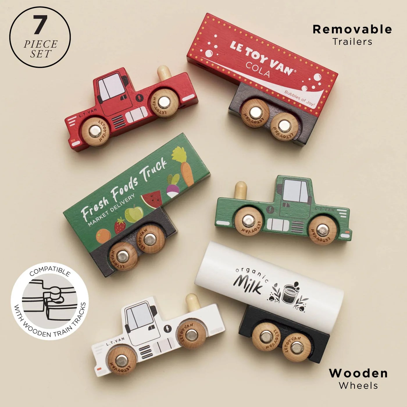 Le Toy Van - Wooden Trailer Truck Set