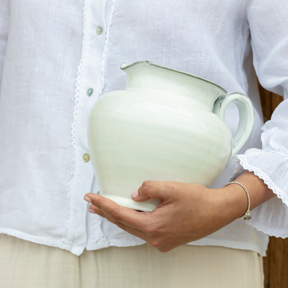 Glazed White Jug