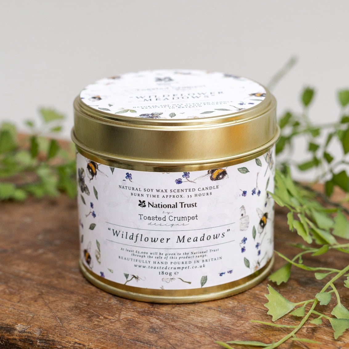Toasted Crumpet - Wild Flower Meadows Scented Candle Tin