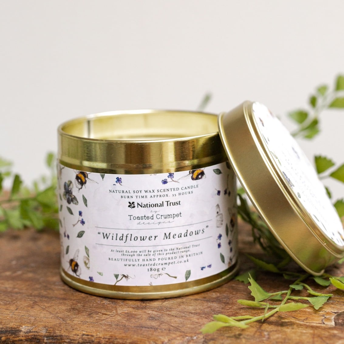 Toasted Crumpet - Wild Flower Meadows Scented Candle Tin
