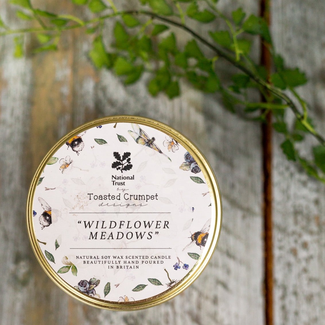 Toasted Crumpet - Wild Flower Meadows Scented Candle Tin
