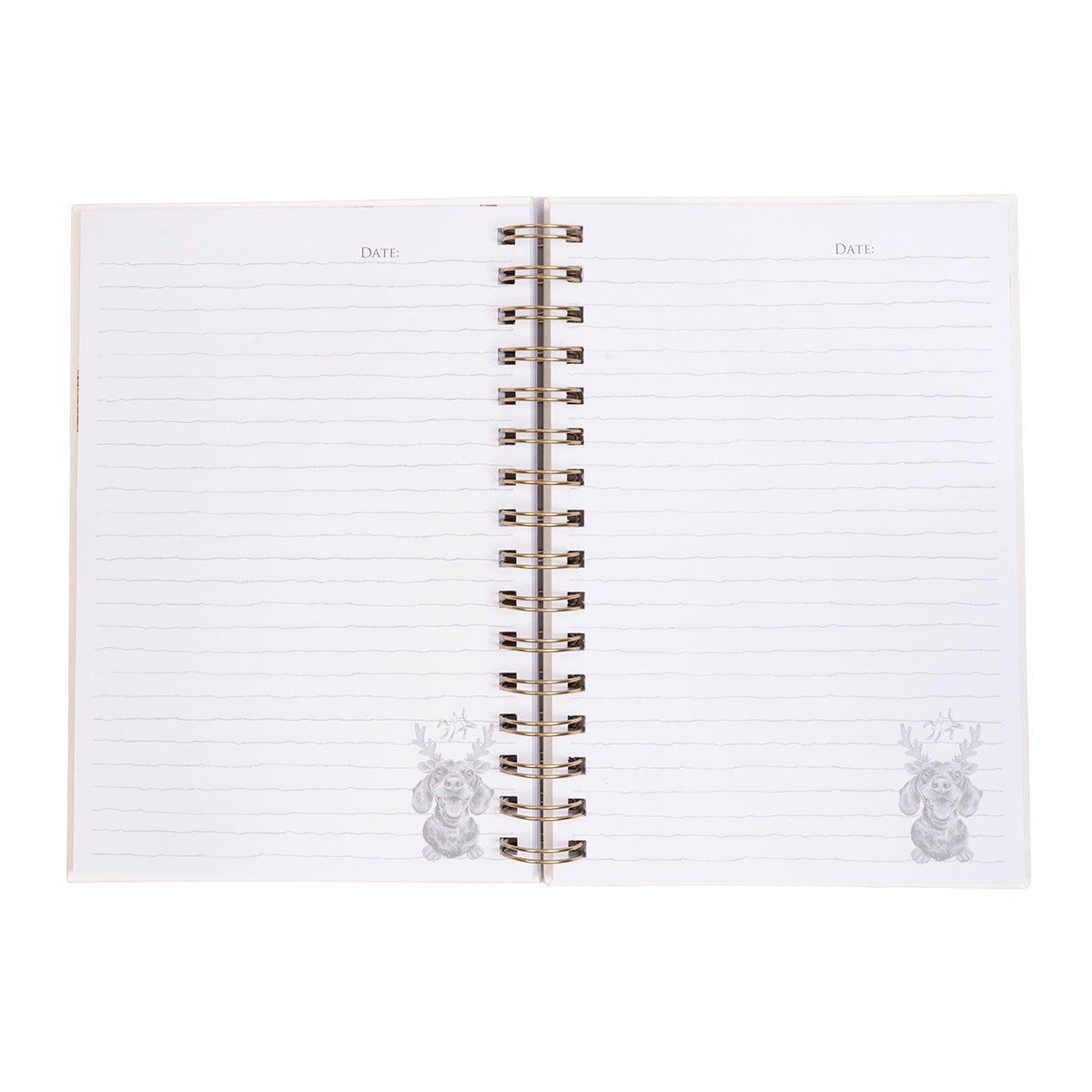 Wrendale Designs - 'Mistletoe and Barks' Dachshund Christmas Spiral Notebook