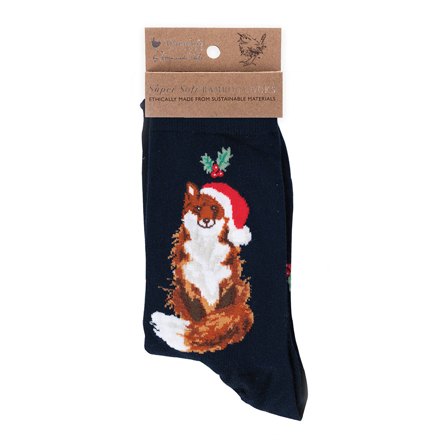 Wrendale Designs - 'Festive Fox' Fox Socks