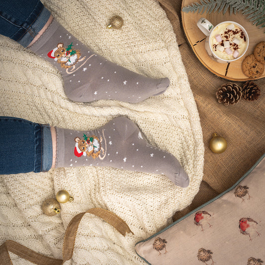 Wrendale Designs - 'Christmouse' Mouse Socks