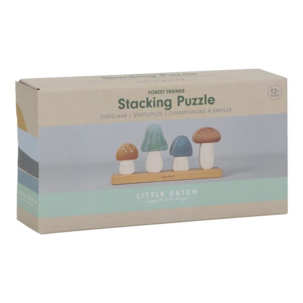 Little Dutch -  Stacking Puzzle Mushrooms - Forest Friends
