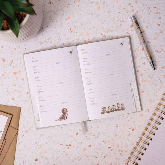 Wrendale Designs - 'The Flower Pot' Rabbit Address Book