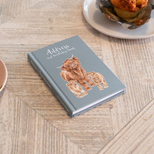 Wrendale Designs - 'The Highlander' Highland Cow Address Book