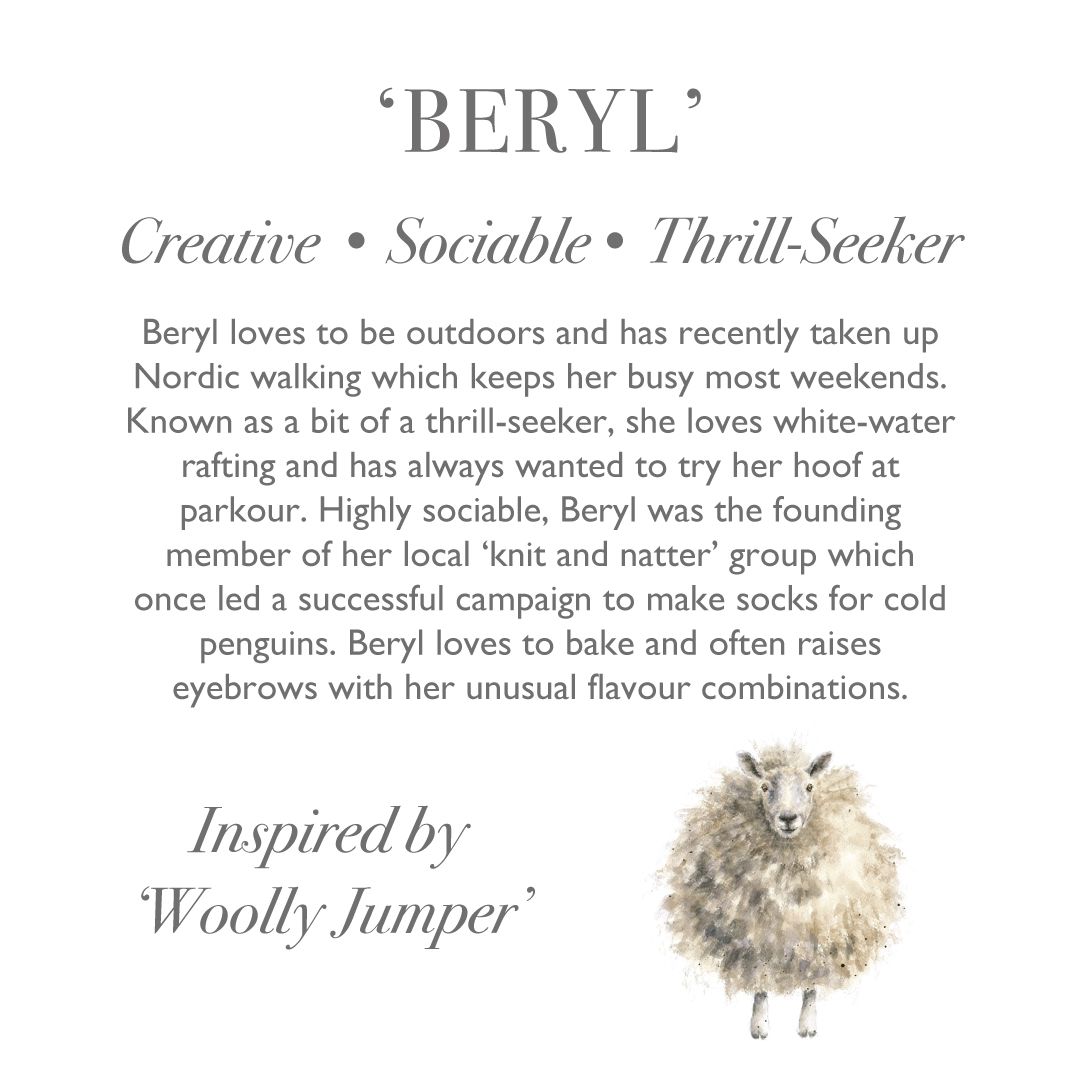 Wrendale Designs - Beryl,  Sheep - Soft Plush Character - Junior