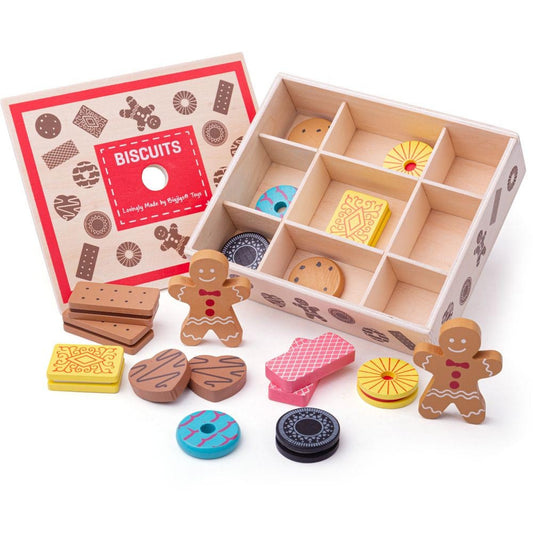 Bigjigs Toys - Wooden Box of Biscuits