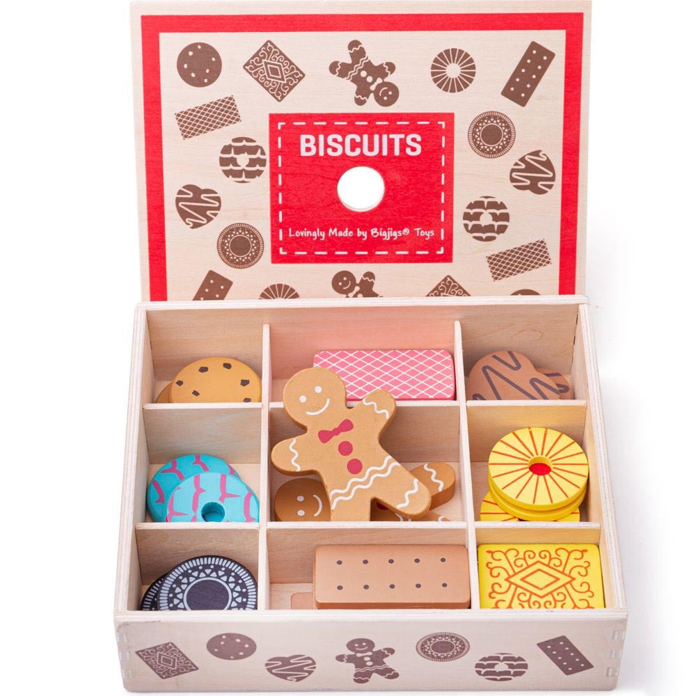 Bigjigs Toys - Wooden Box of Biscuits