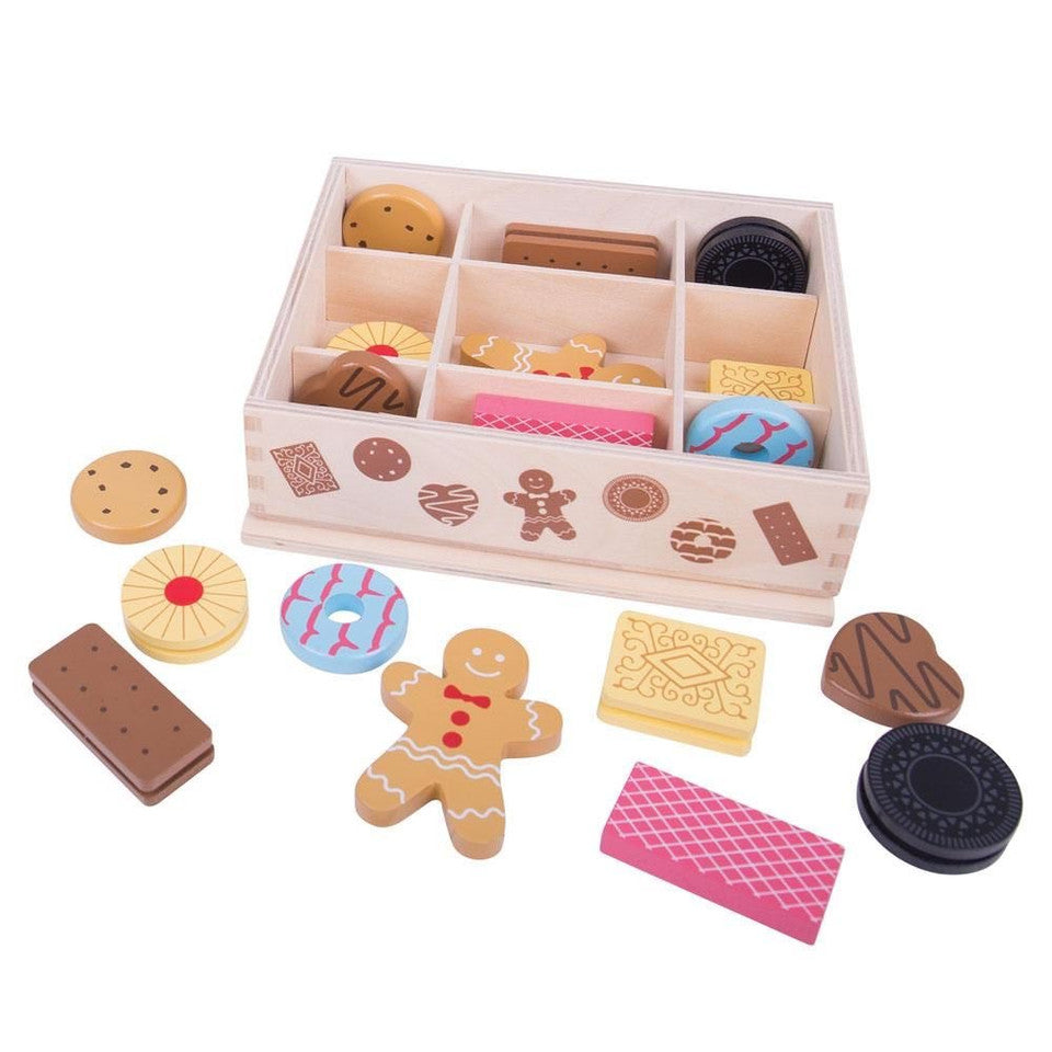 Bigjigs Toys - Wooden Box of Biscuits