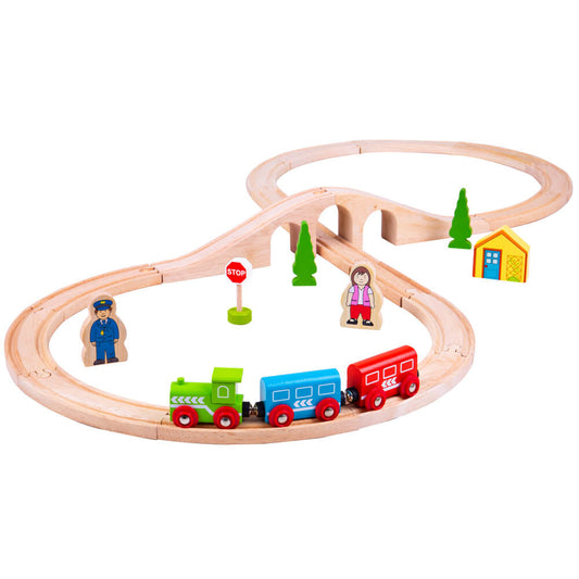 Bigjigs Toys - Wooden Figure of Eight Train Set