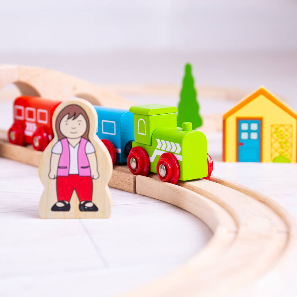 Bigjigs Toys - Wooden Figure of Eight Train Set