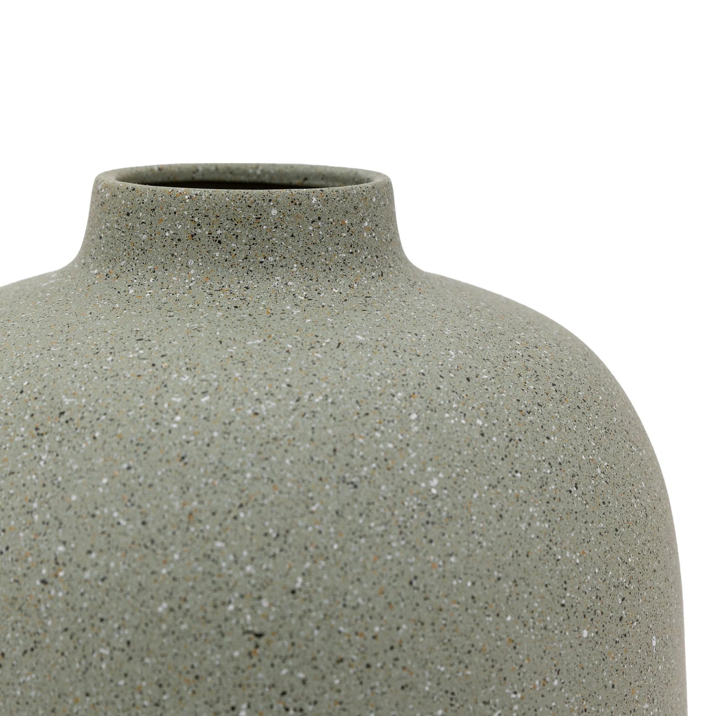 Goa Cast Metal Vase Olive - Large