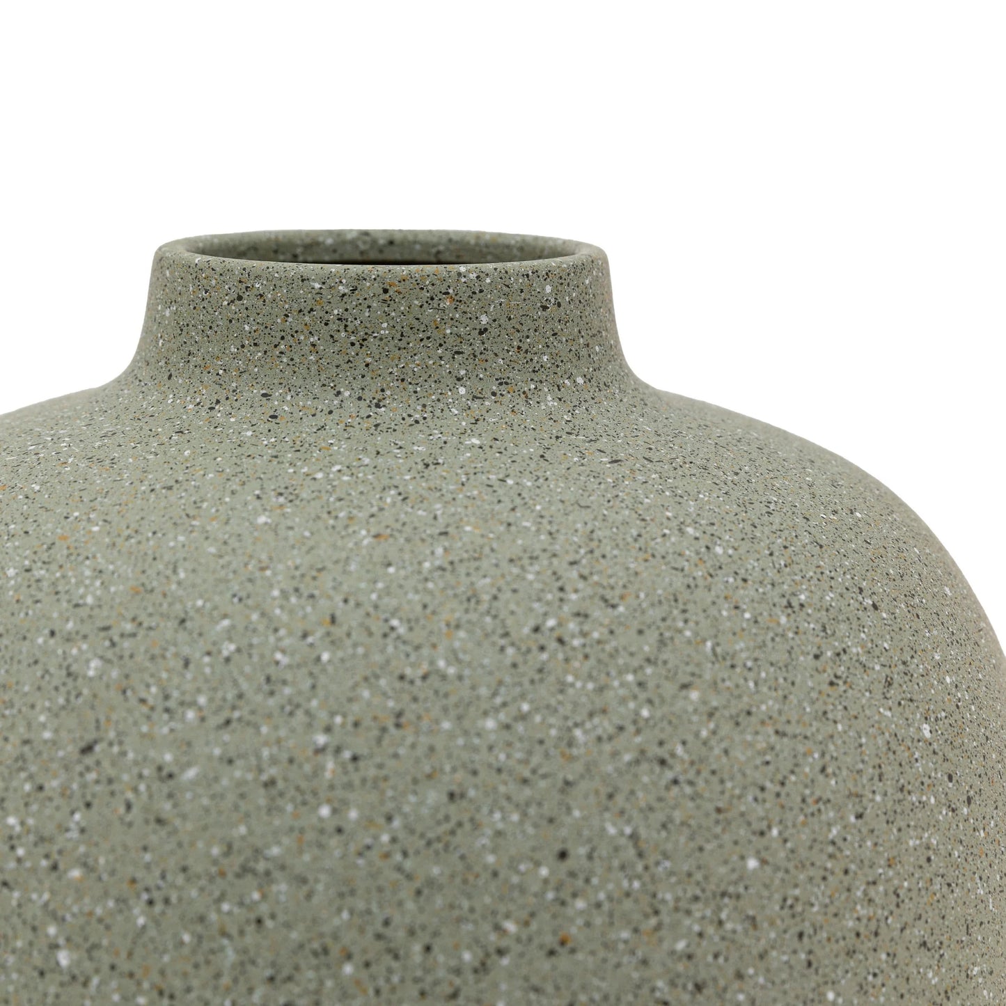 Goa Cast Metal Vase Olive - Small