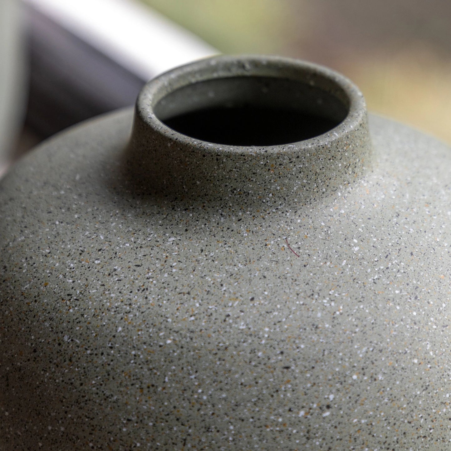 Goa Cast Metal Vase Olive - Small