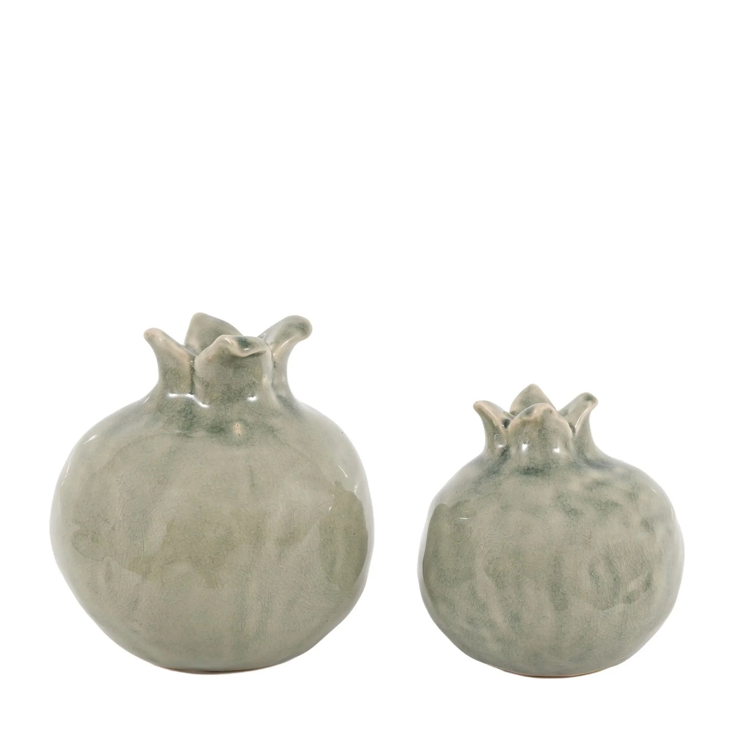 Pomegranates Sculpture Green - Set of 2