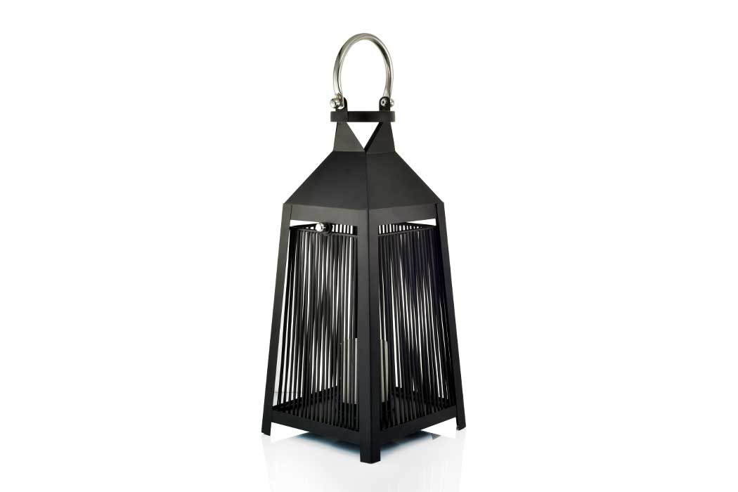 Matt Black Carriage Lantern - Medium