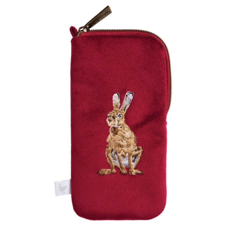 Wrendale Designs - 'Golden Hour' Hare Embroidered Glasses Pouch