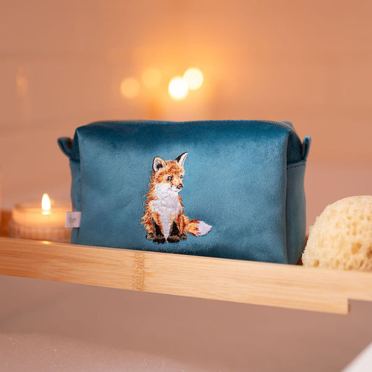 Wrendale Designs 'Daydreamer' Fox Embroidered Make Up Bag