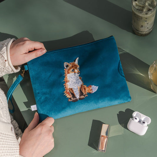 Wrendale Designs 'Daydreamer' Fox Embroidered Pouch