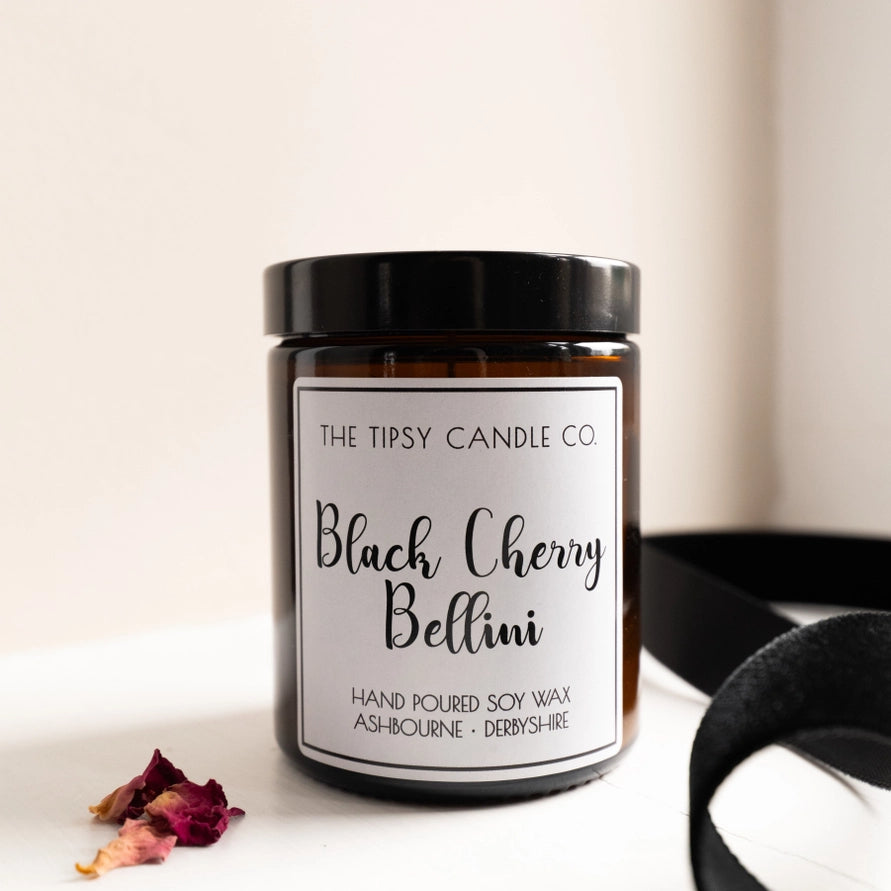 The Tipsy Candle Co - Black Cherry Bellini Scented Candle