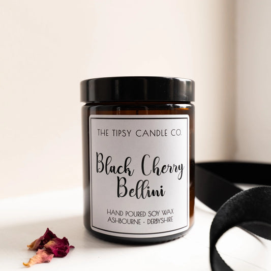 The Tipsy Candle Co - Black Cherry Bellini Scented Candle