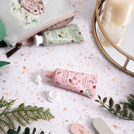 Wrendale Designs - Woodlanders' Owl and Hedgehog Mini Handcream Gift Pouch