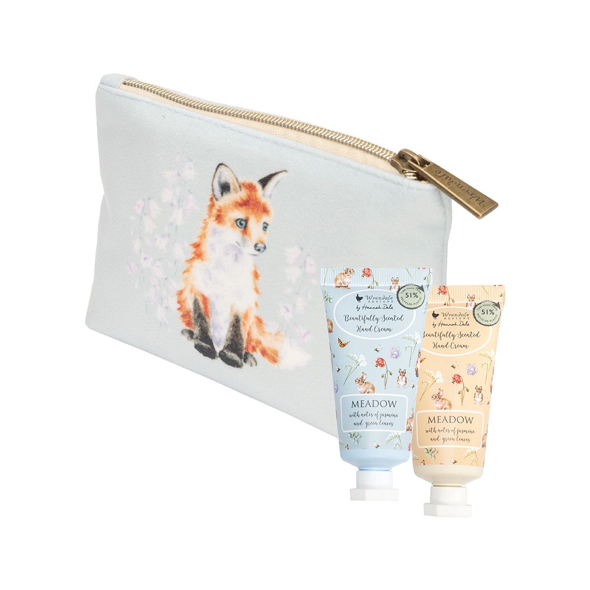 Wrendale Designs - Meadow Rabbit and Fox Mini Hand Cream Gift Pouch