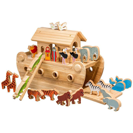 Lanka Kade - Deluxe Wooden Noah's Ark with 24 Colourful Pieces