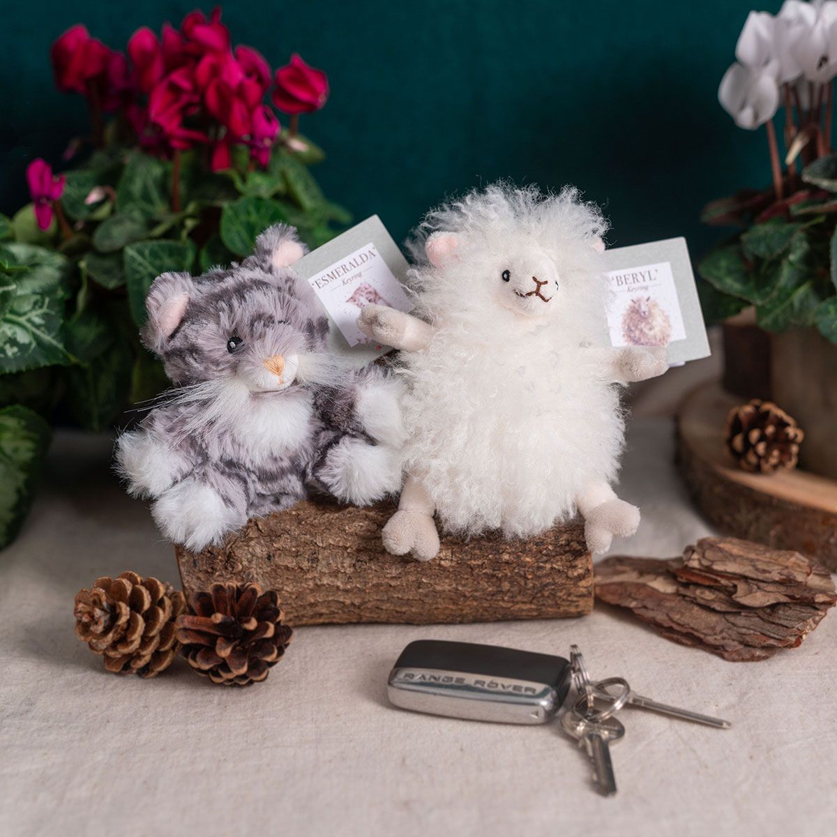 Wrendale Designs - 'Esmeralda' Cat - Soft Plush Keyring Bag Charm