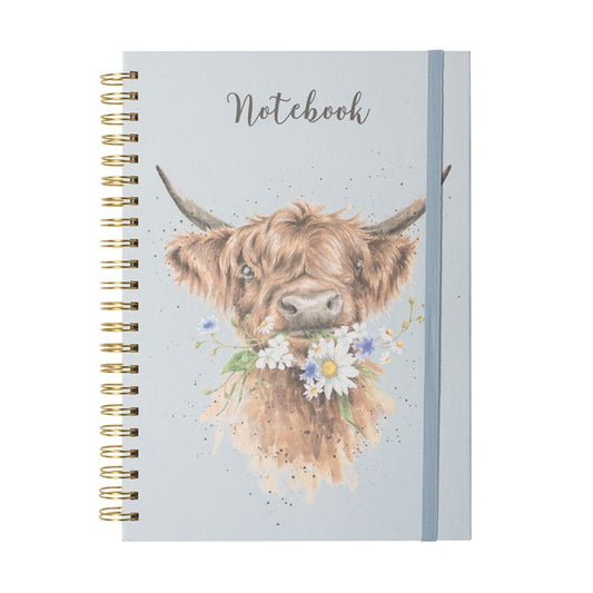 Wrendale Designs - 'Daisy Coo' Highland Cow A4 Notebook